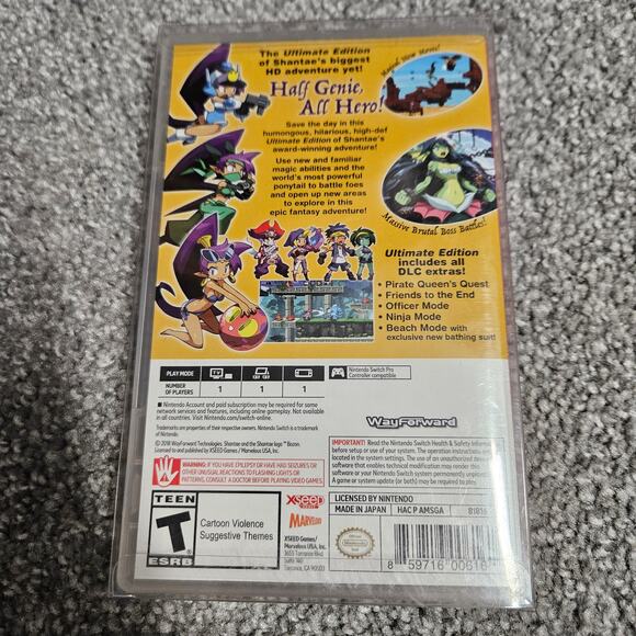 Shantae 1/2 Genie Hero Ultimate Edition Nintendo Switch Game w/ Box Protector - Picture 2 of 3
